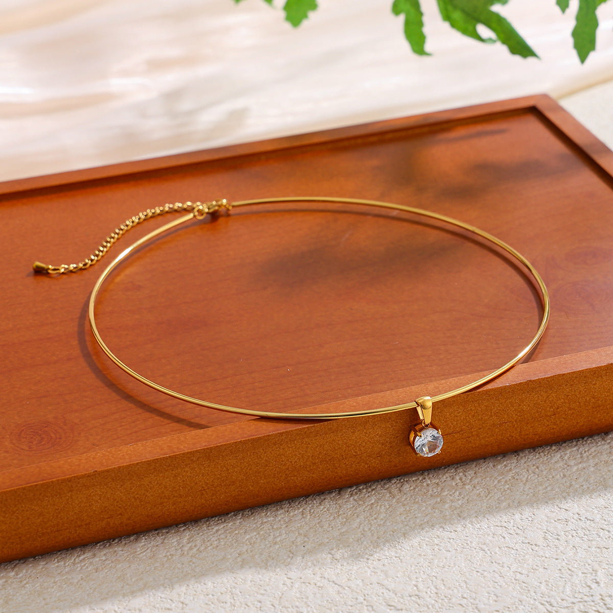 Gold Layered Diamond Choker Necklace for Women, Dainty Cubic Zirconia Pendant Necklace, Multi Strand CZ Collar Necklace, Elegant Bridal Wedding Jewelry Gift