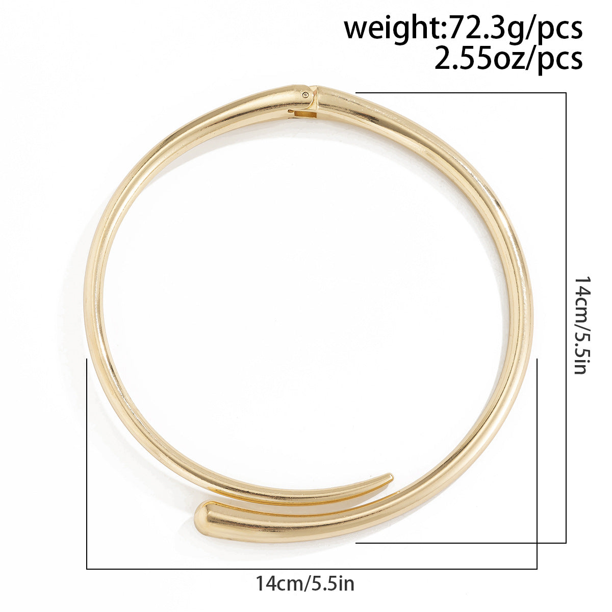 Women’s Polished Silver Open Torc Choker, Contemporary Asymmetric Cuff Collar Necklace, Bold Statement Jewelry for Party & Daily Wear