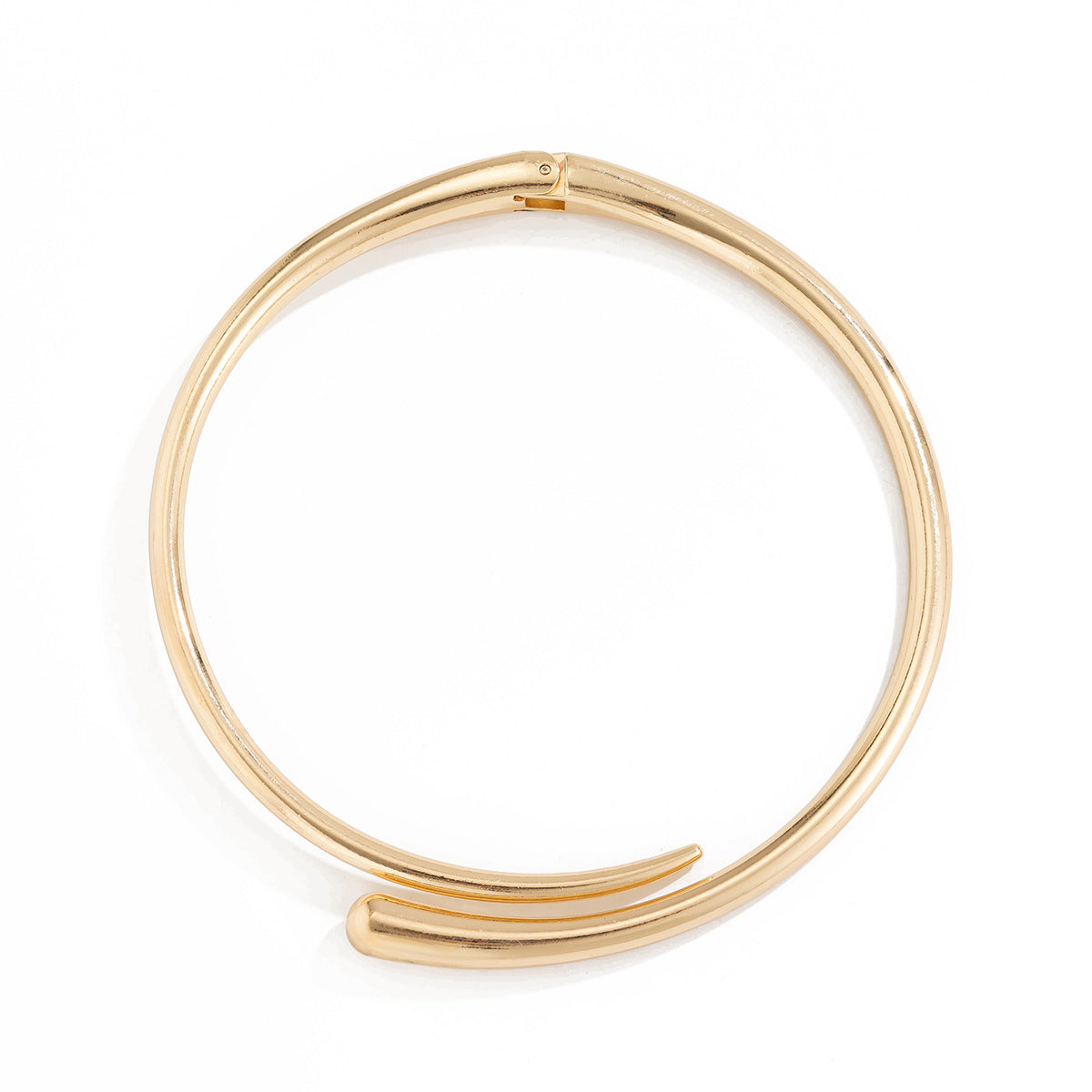 Women’s Polished Silver Open Torc Choker, Contemporary Asymmetric Cuff Collar Necklace, Bold Statement Jewelry for Party & Daily Wear