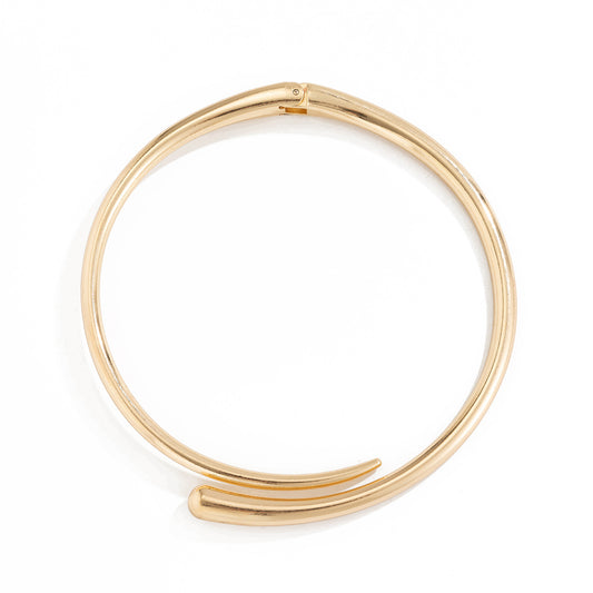 Women’s Polished Silver Open Torc Choker, Contemporary Asymmetric Cuff Collar Necklace, Bold Statement Jewelry for Party & Daily Wear