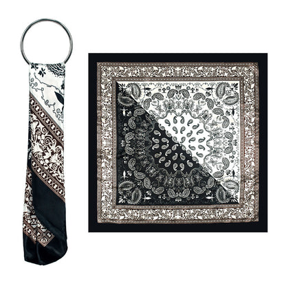 90x90cm Red Paisley Print Satin Hijab Scarf, Elegant Square Headscarf for Women, Saudi UAE Occasion Wear