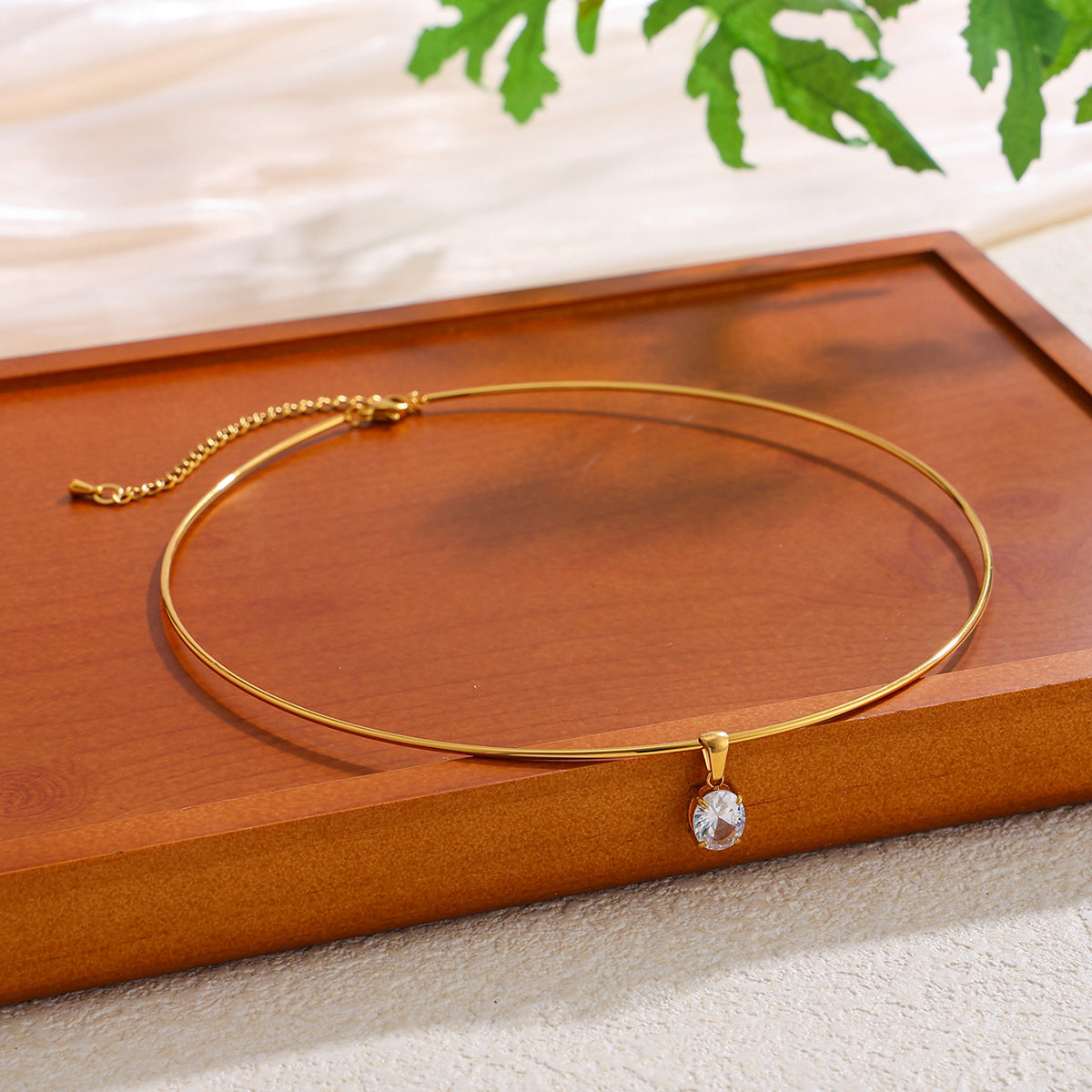 Gold Layered Diamond Choker Necklace for Women, Dainty Cubic Zirconia Pendant Necklace, Multi Strand CZ Collar Necklace, Elegant Bridal Wedding Jewelry Gift