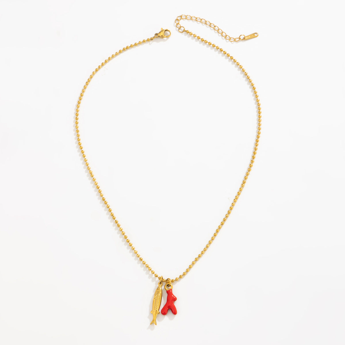 Gold Layered Beach Necklace for Women, Ocean Sea Star Fish Coral Pendant Necklace, Boho Summer Vacation Jewelry, Waterproof Gold Chain Set