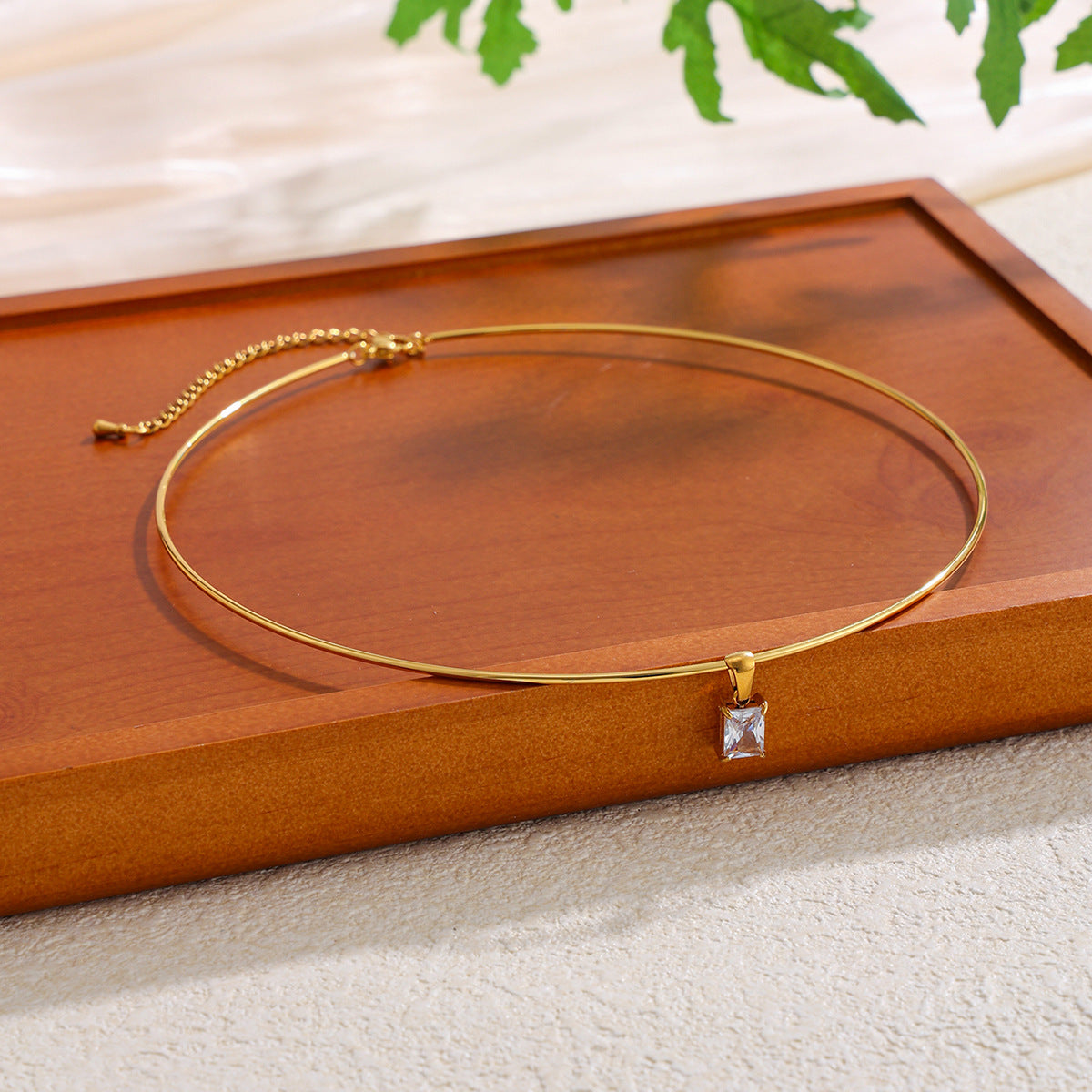 Gold Layered Diamond Choker Necklace for Women, Dainty Cubic Zirconia Pendant Necklace, Multi Strand CZ Collar Necklace, Elegant Bridal Wedding Jewelry Gift