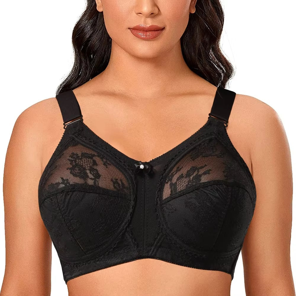 Capri Wide Belt Bra - Half Cup Fancy Net Bra | Ladyfirst