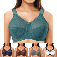 Capri Wide Belt Bra Half Cup Fancy Net Bra