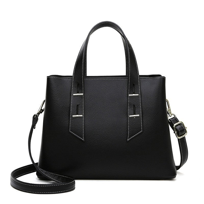 Women's Monogram Tote Bag, Premium Vegan Leather Work Handbag with Contrast Handles, Brown Diamond Pattern Shoulder Bag, Large Capacity Office Tote with Crossbody Strap