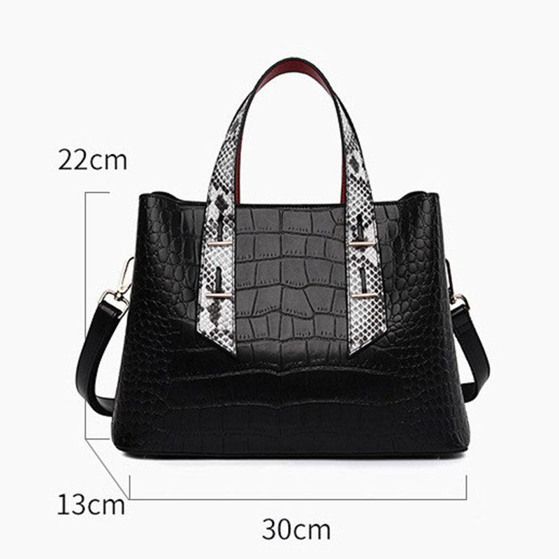 Women's Monogram Tote Bag, Premium Vegan Leather Work Handbag with Contrast Handles, Brown Diamond Pattern Shoulder Bag, Large Capacity Office Tote with Crossbody Strap